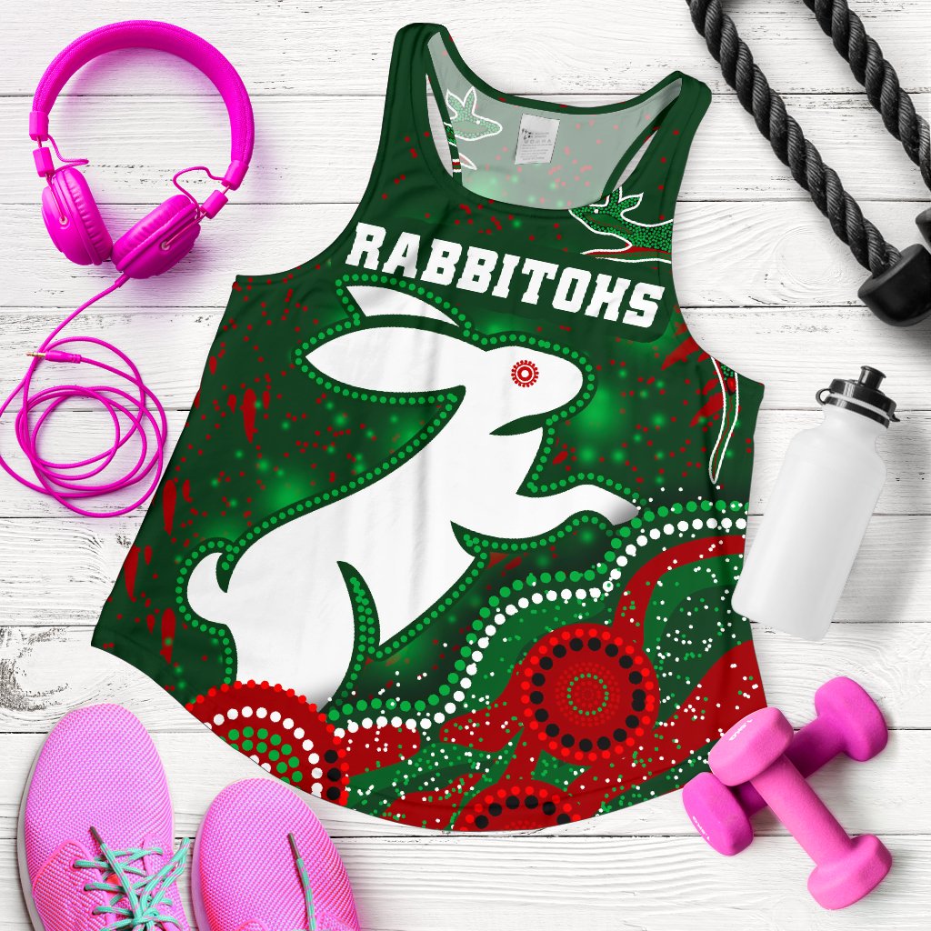 (Custom Personalised) Rabbitohs Women's Racerback Tank Magic Style - Vibe Hoodie