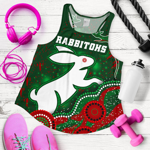 (Custom Personalised) Rabbitohs Women's Racerback Tank Magic Style - Vibe Hoodie