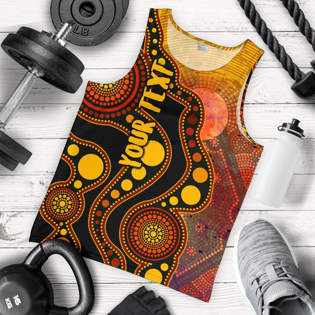 custom-text-aboriginal-mens-tank-top-australia-indigenous-flag-circle-dot-painting-art-golden