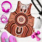 Aboriginal Women's Racerback Tank - Indigenous Art Patterns Ver02 - Vibe Hoodie