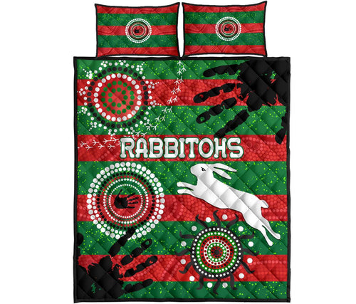 south-sydney-rabbitohs-indigenous-quilt-bed-set-country-style-no-1