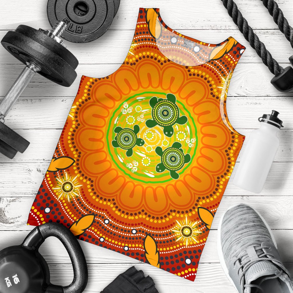 aboriginal-mens-tank-top-turtle-circle-dot-painting-art