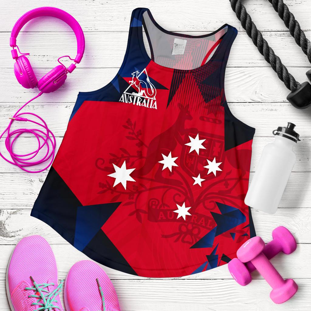 Racerback Tank - Australian Coat Of Arms Top Tank Australian Kangaroo - Women - Vibe Hoodie