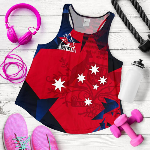 Racerback Tank - Australian Coat Of Arms Top Tank Australian Kangaroo - Women - Vibe Hoodie