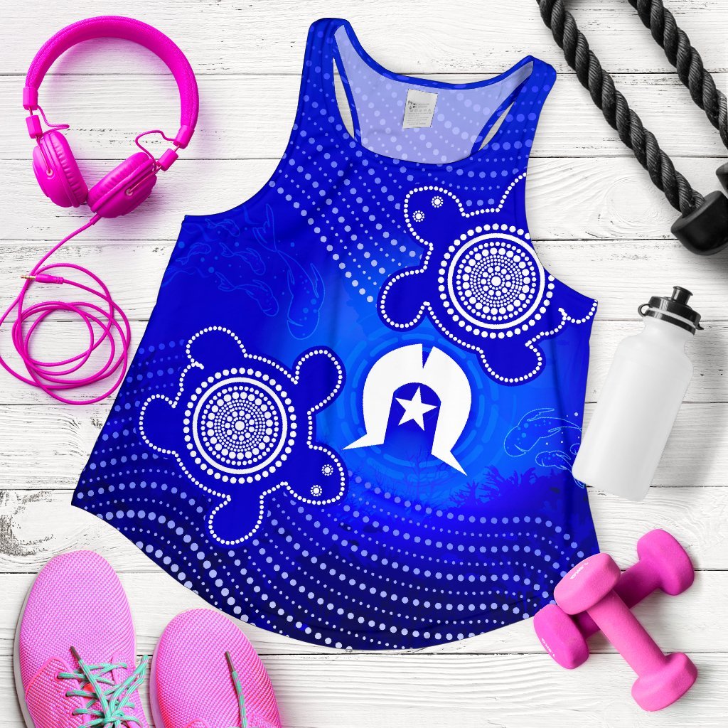 Torres Strait Islanders Women's Tank Top - Torres Symbol With  Turtle - Vibe Hoodie