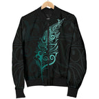 light-silver-fern-new-zealand-women-bomber-jacket-turquoise