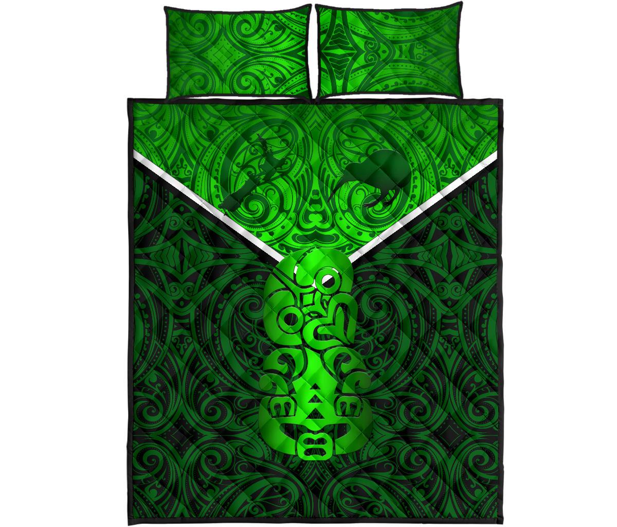 new-zealand-maori-rugby-quilt-bed-set-pride-version-green
