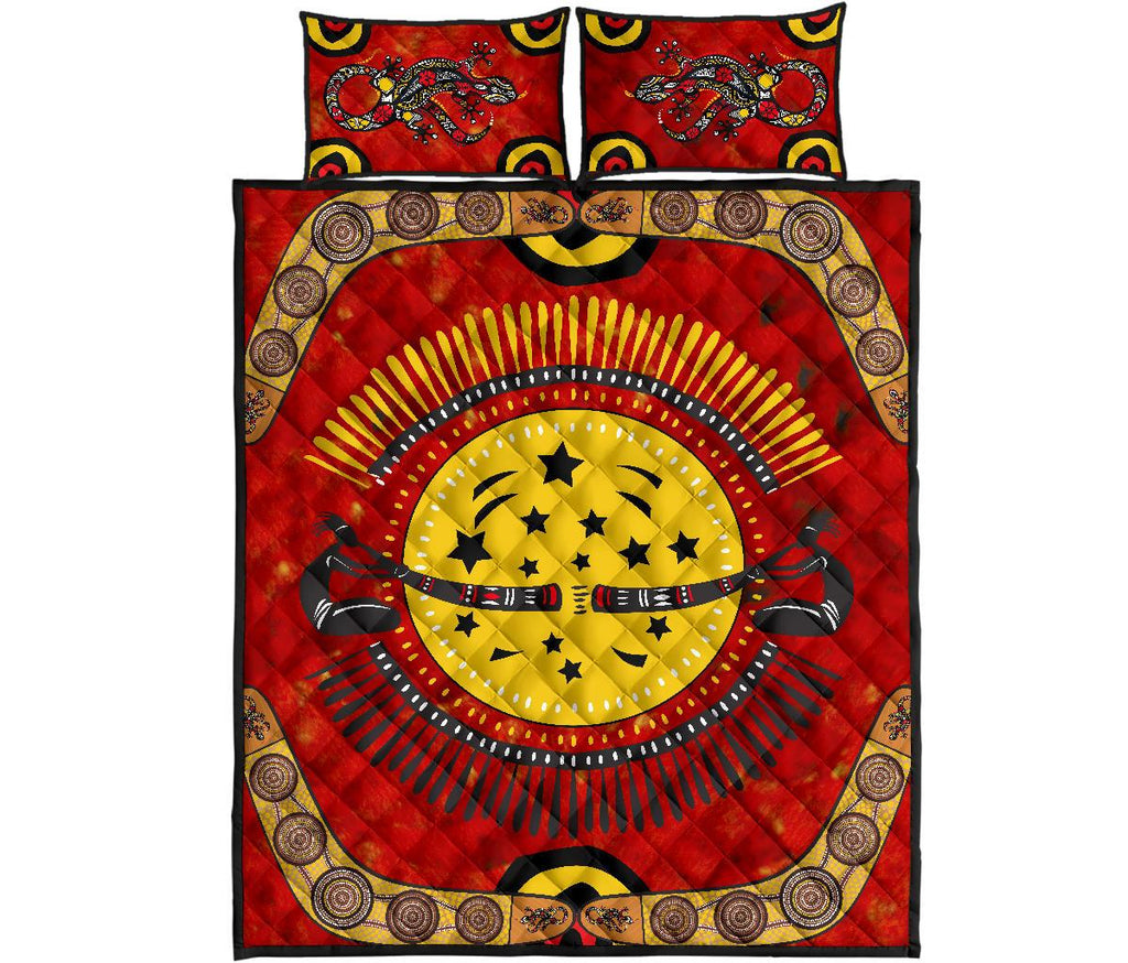 aboriginal-quilt-cover-set-lizard-and-boomerang-patterns