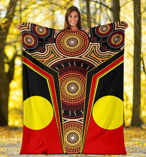 premium-blanket-aboriginal-with-dot-painting-art