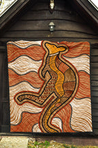 aboriginal-premium-quilt-indigenous-kangaroo-vintage-stye