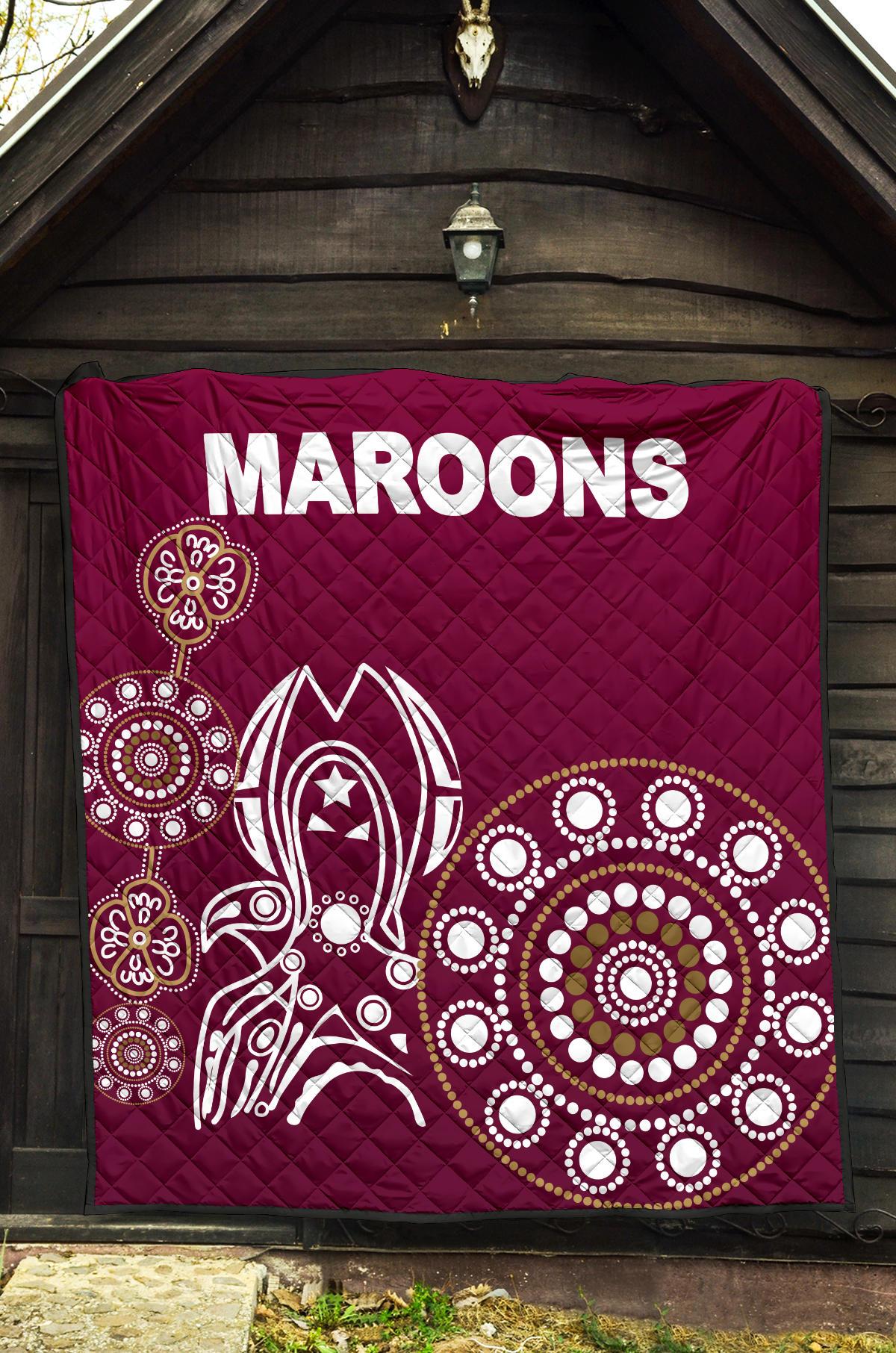 queensland-premium-quilt-maroons-simple-indigenous