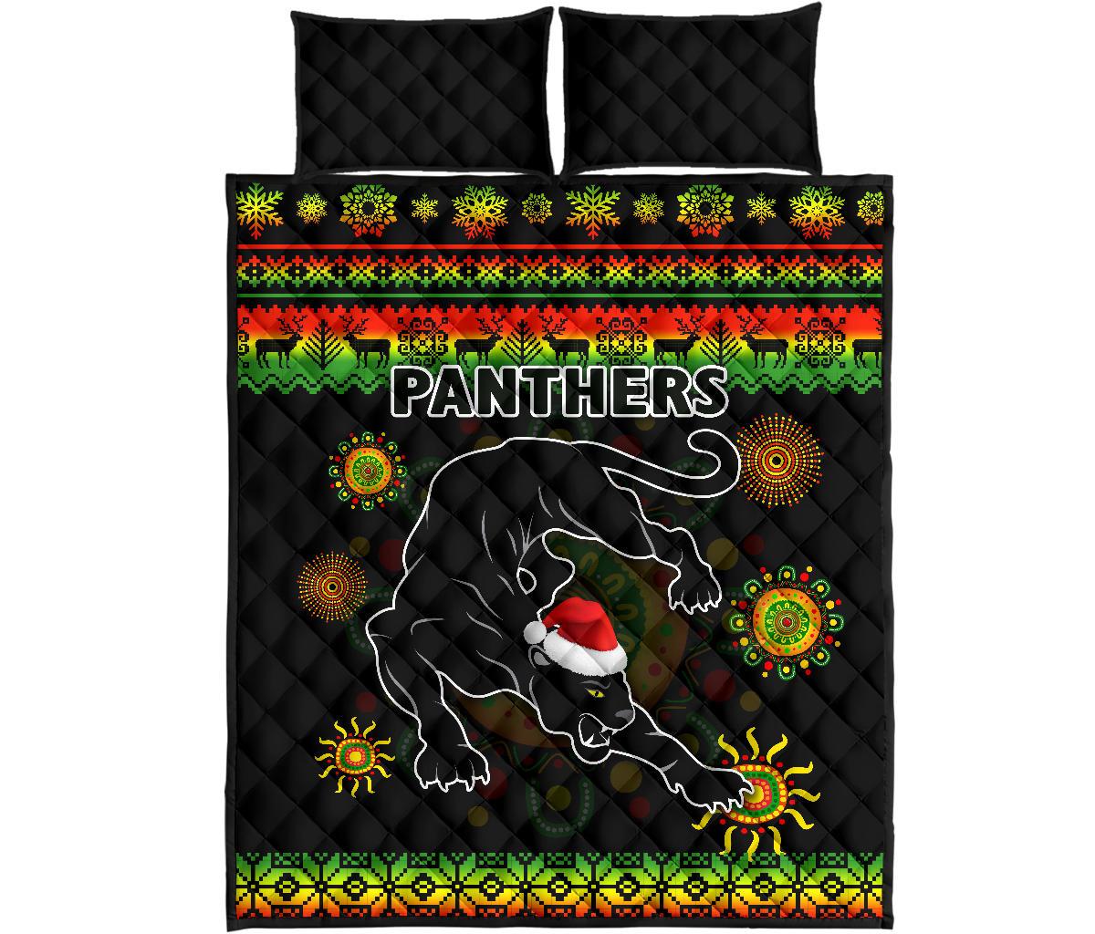 penrith-panthers-christmas-quilt-bed-set-indigenous