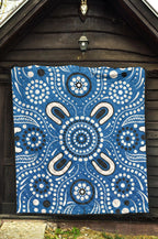 aboriginal-premium-quilt-indigenous-circle-dot-painting-blue-color