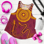Aboriginal Women's Racerback Tank - Aboriginal Snake And Alligator - Vibe Hoodie