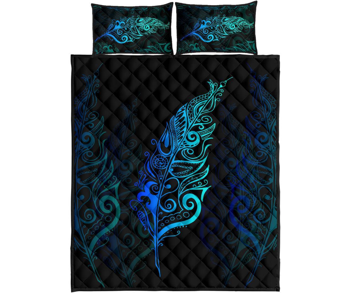light-silver-fern-new-zealand-quilt-bed-set-blue