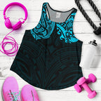 New Zealand Women'S Racerback Tank, Maori Polynesian Tattoo Blue - Vibe Hoodie
