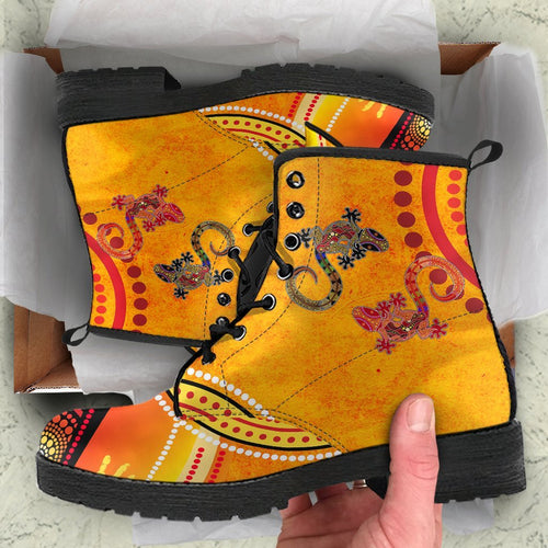 aboriginal-leather-boots-couple-aboriginal-lizards