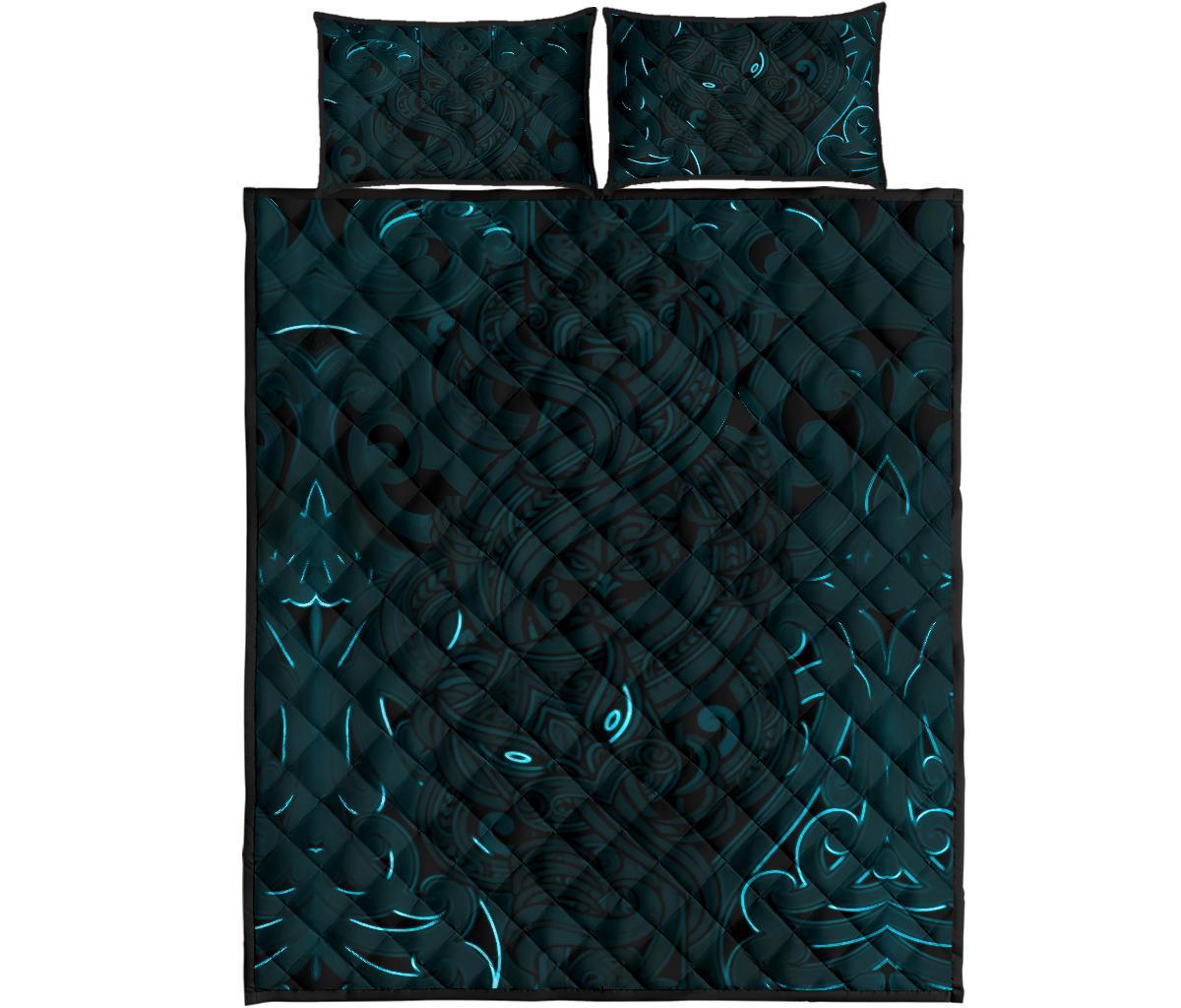 new-zealand-quilt-bed-set-maori-gods-quilt-and-pillow-cover-tumatauenga-god-of-war-blue
