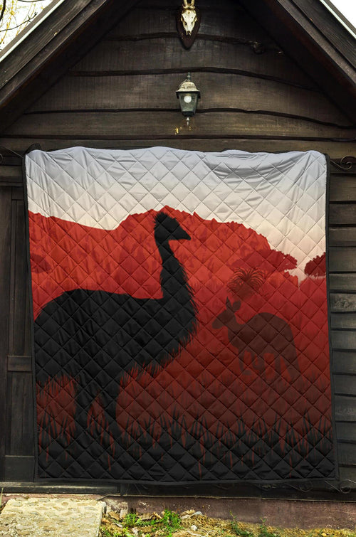 premium-quilt-australian-nature-with-emu-and-kangaroo