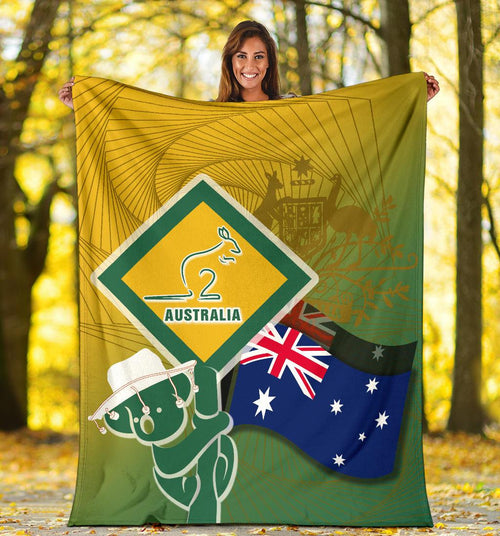 premium-blanket-aus-flag-and-coat-of-arms-blanket-kangaroo-and-koala-sign