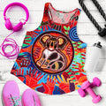 Aboriginal Women's Racerback Tank, Koala and Hand Art Dot Painting Tank Top - Vibe Hoodie