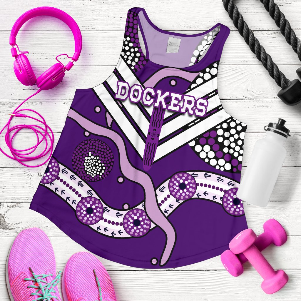 Dockers Women Racerback Tank Indigenous Fremantle - Freo - Vibe Hoodie