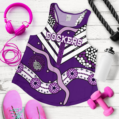 Dockers Women Racerback Tank Indigenous Fremantle - Freo - Vibe Hoodie