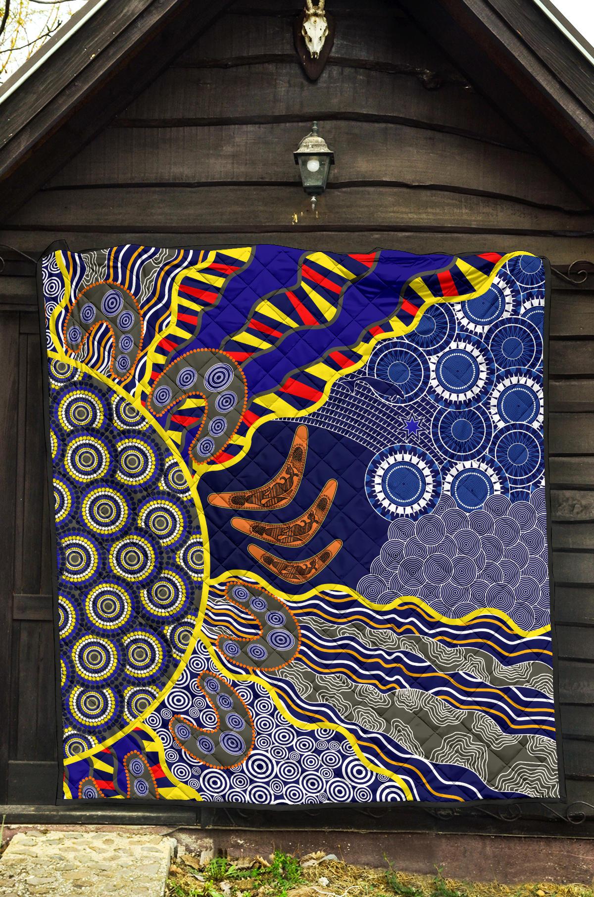aboriginal-premium-quilt-australian-boomerang-dot-painting-art