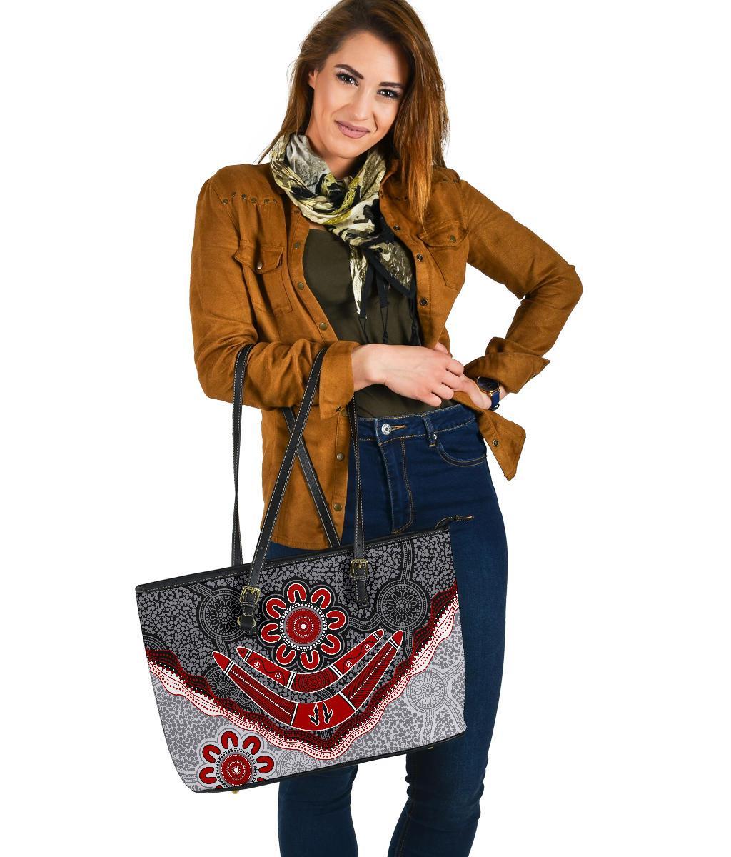 aboriginal-large-leather-tote-bag-indigenous-boomerang-and-lizard-art