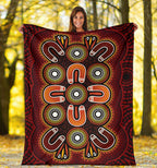 aboriginal-premium-blanket-aboriginal-dot-painting-flowers-style