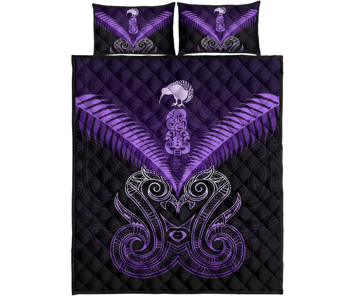 maori-manaia-new-zealand-quilt-bed-set-purple