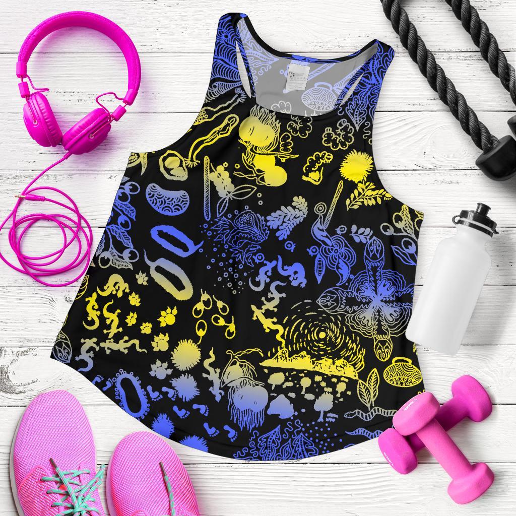 Racerback Tank - Australian Aboriginal Golden Wattle - Women - Vibe Hoodie