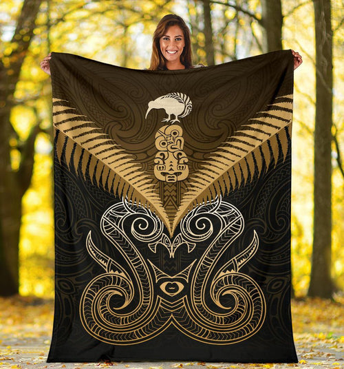 maori-manaia-new-zealand-premium-blanket-gold