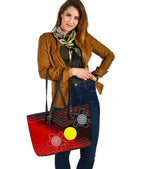 aboriginal-leather-tote-bag-indigenous-circle-dot-painting-style
