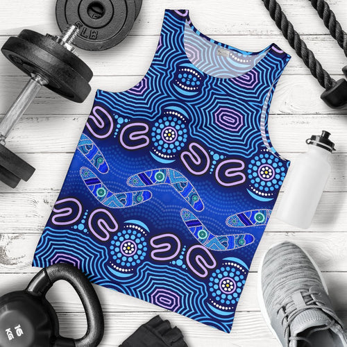 aboriginal-mens-tank-top-boomerangs-and-dot-painting-art-ver02