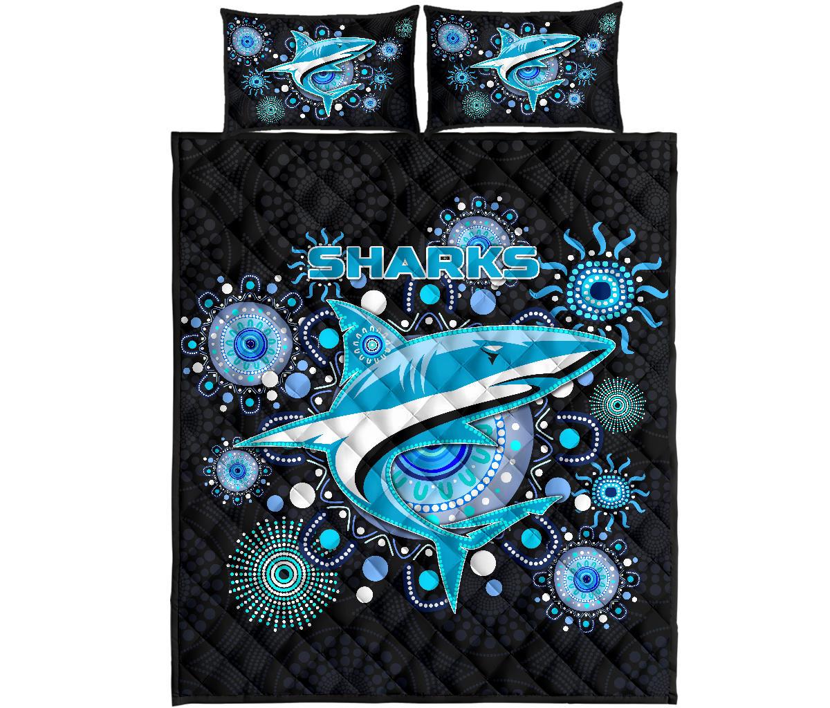cronulla-quilt-bed-set-sharks-indigenous