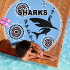 cronulla-beach-blanket-sharks-simple-indigenous-blue