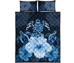 turtle-and-hibiscus-quilt-bed-set