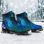 aboriginal-all-season-boots-australia-indigenous-flag-circle-dot-painting-art-blue