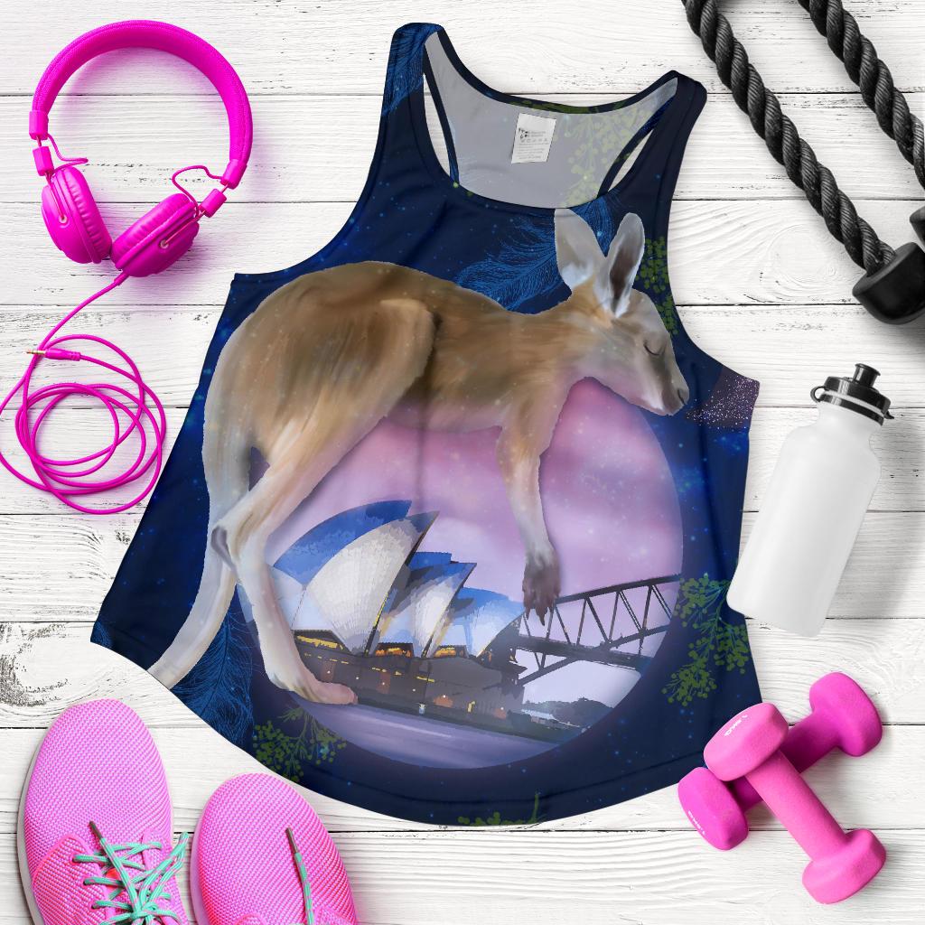 Racerback Tank - Kangaroo Top Tank Dream Sydney Opera - Women - Vibe Hoodie