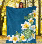 plumeria-sea-turtle-premium-blanket