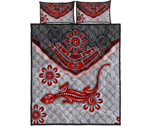 aboriginal-quilt-bed-set-indigenous-boomerang-and-lizard-art