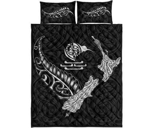 new-zealand-heart-quilt-bed-set-map-kiwi-mix-silver-fern-white