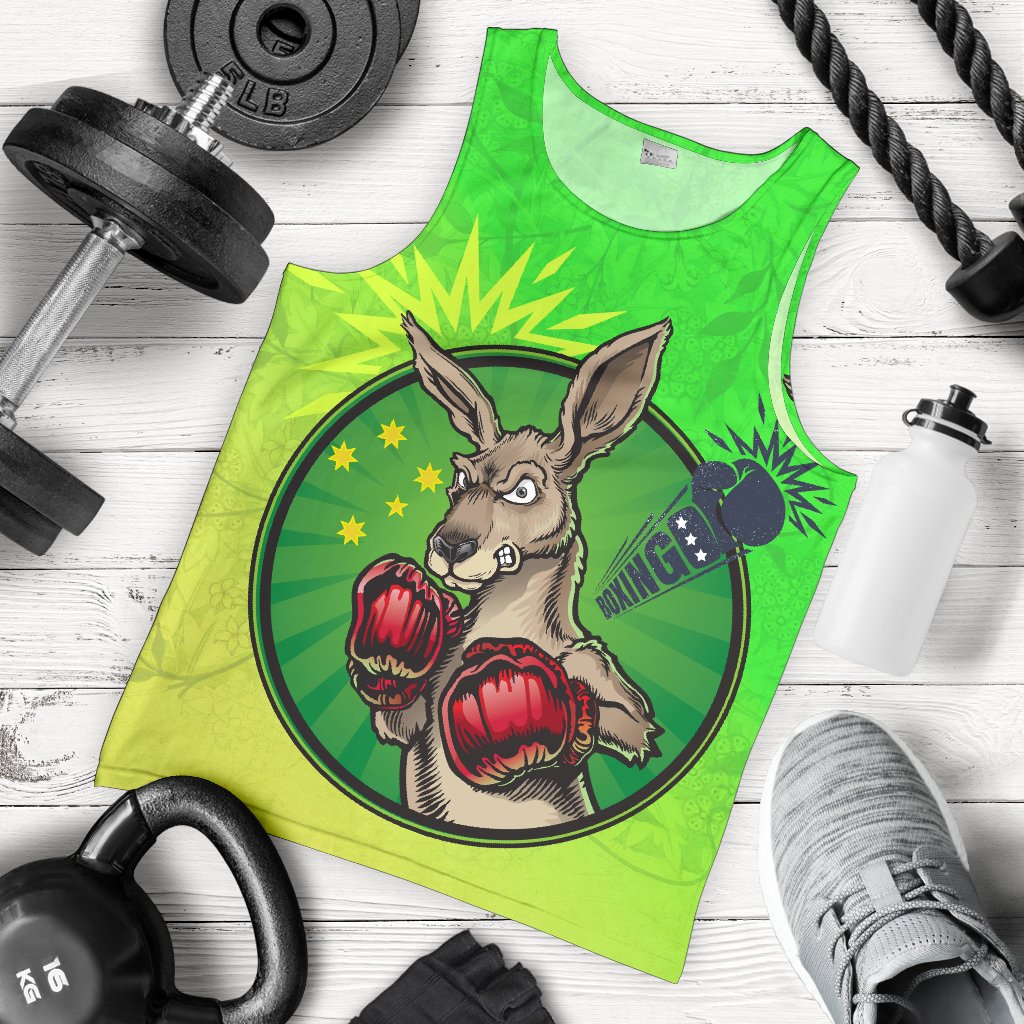 mens-tank-top-kangaroo-boxing-aussie-spirit-green