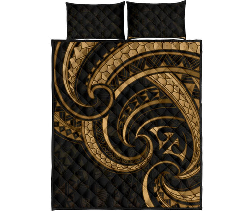 new-zealand-maori-mangopare-quilt-bed-set-polynesian-gold