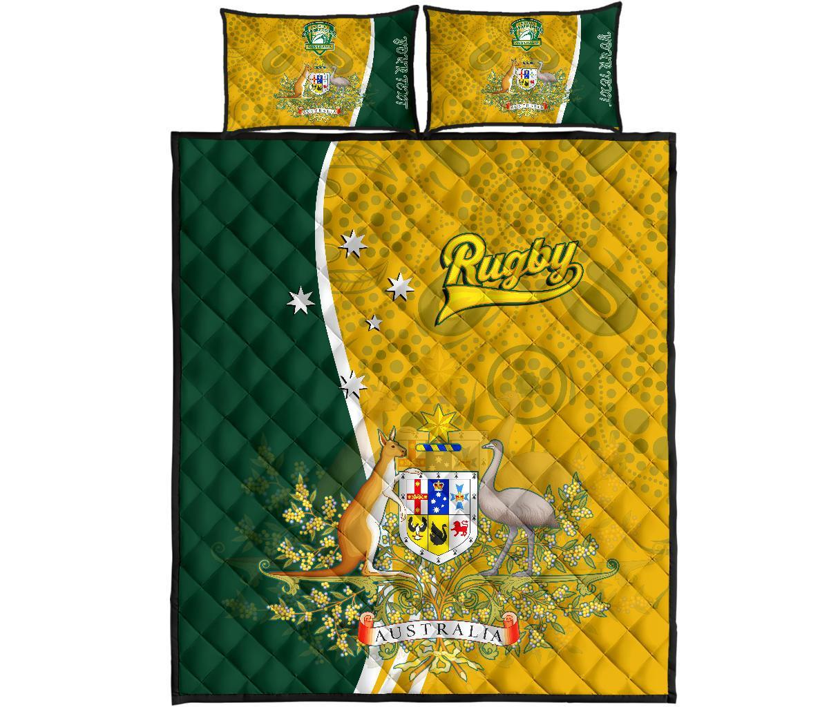 personalised-quilt-bed-set-australia-coat-of-arm-in-rugby-style