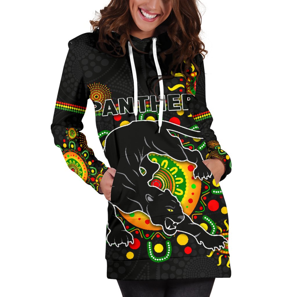 penrith-women-hoodie-dress-indigenous-panthers-black