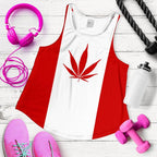 Canada Racerback Tank Weed Flag - Vibe Hoodie