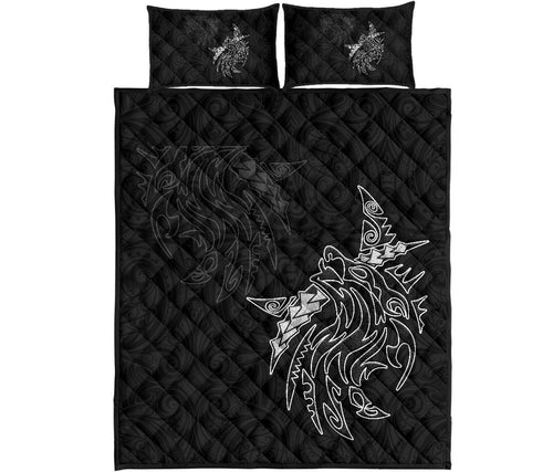 new-zealand-maori-tattoo-wolf-quilt-bed-set
