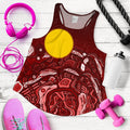 Aboriginal Women's Racerback Tank - Red Landscape - Vibe Hoodie
